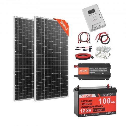 400 W 12 V täielik päikesepaneelide komplekt, kodudele, telkimispaatidele