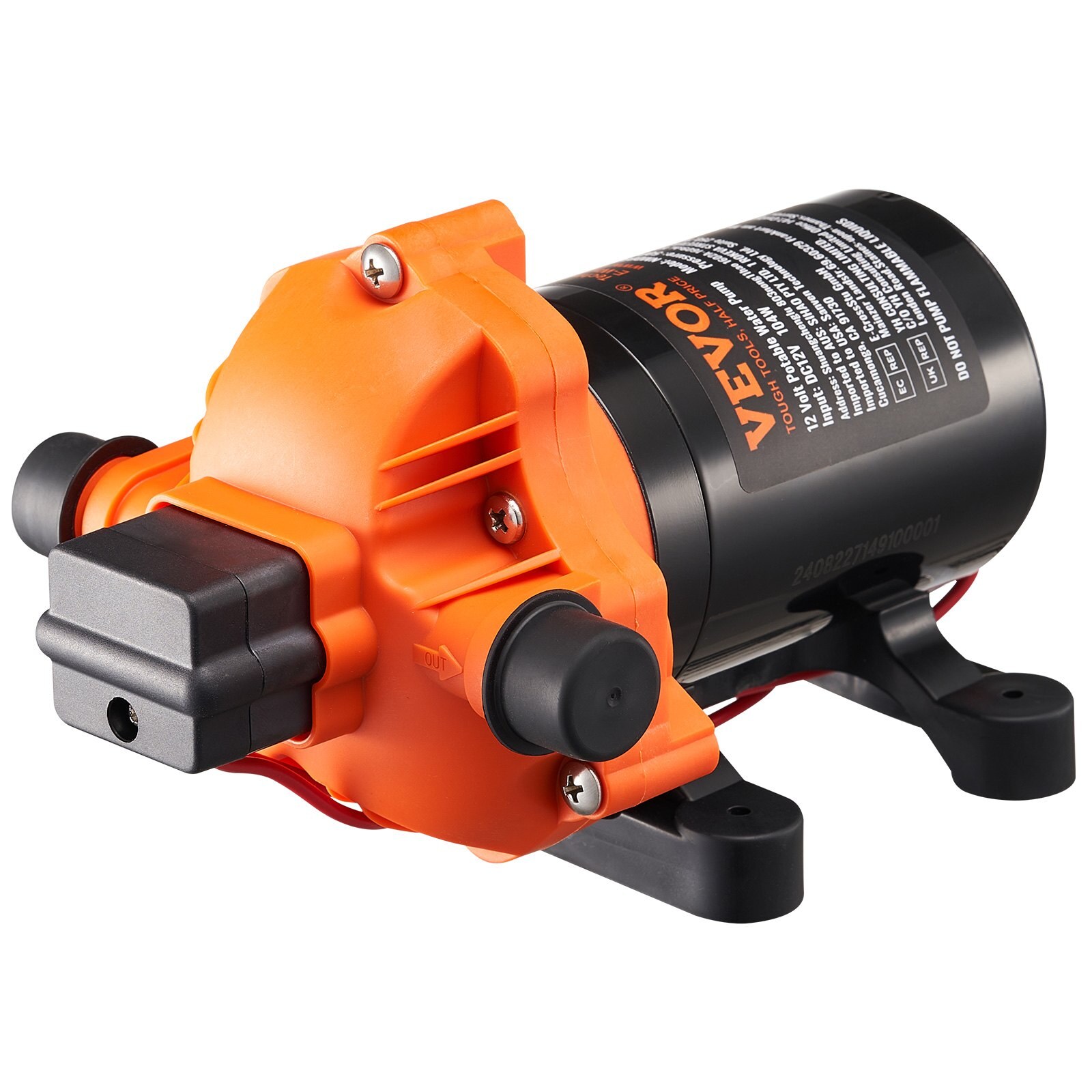 Membraanpump, 12 V, 13,25 l/min, 2,7-6,9 bar