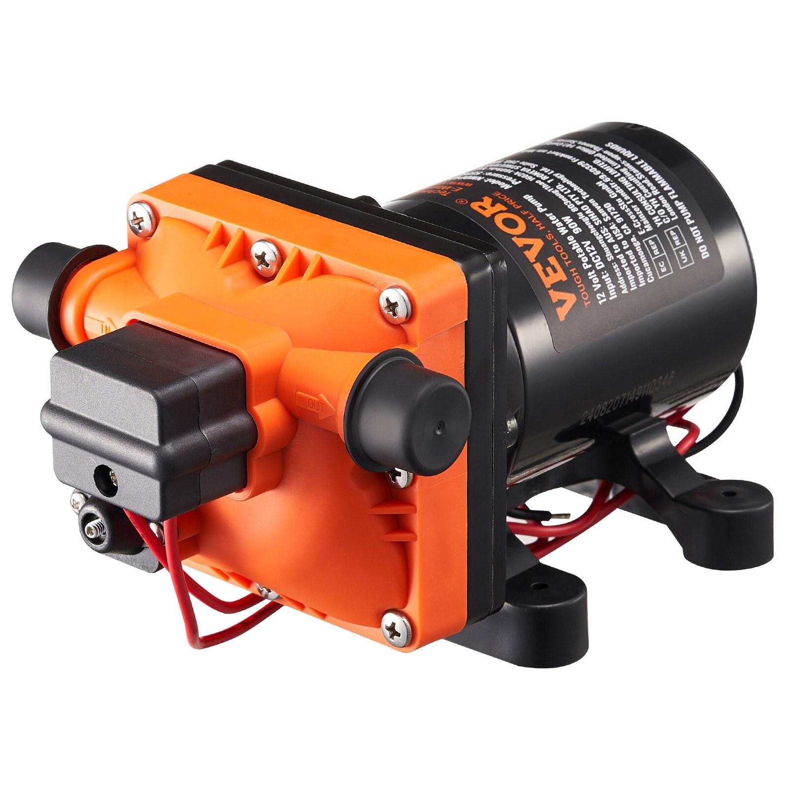 Membraanpump, 12 V, 11,36 l/min, 2,7-6,9 bar