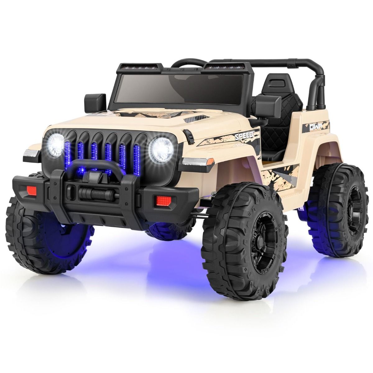 Laste elektriauto 24g-puldiga mp3 signaal 12v elektriline lasteauto khaki