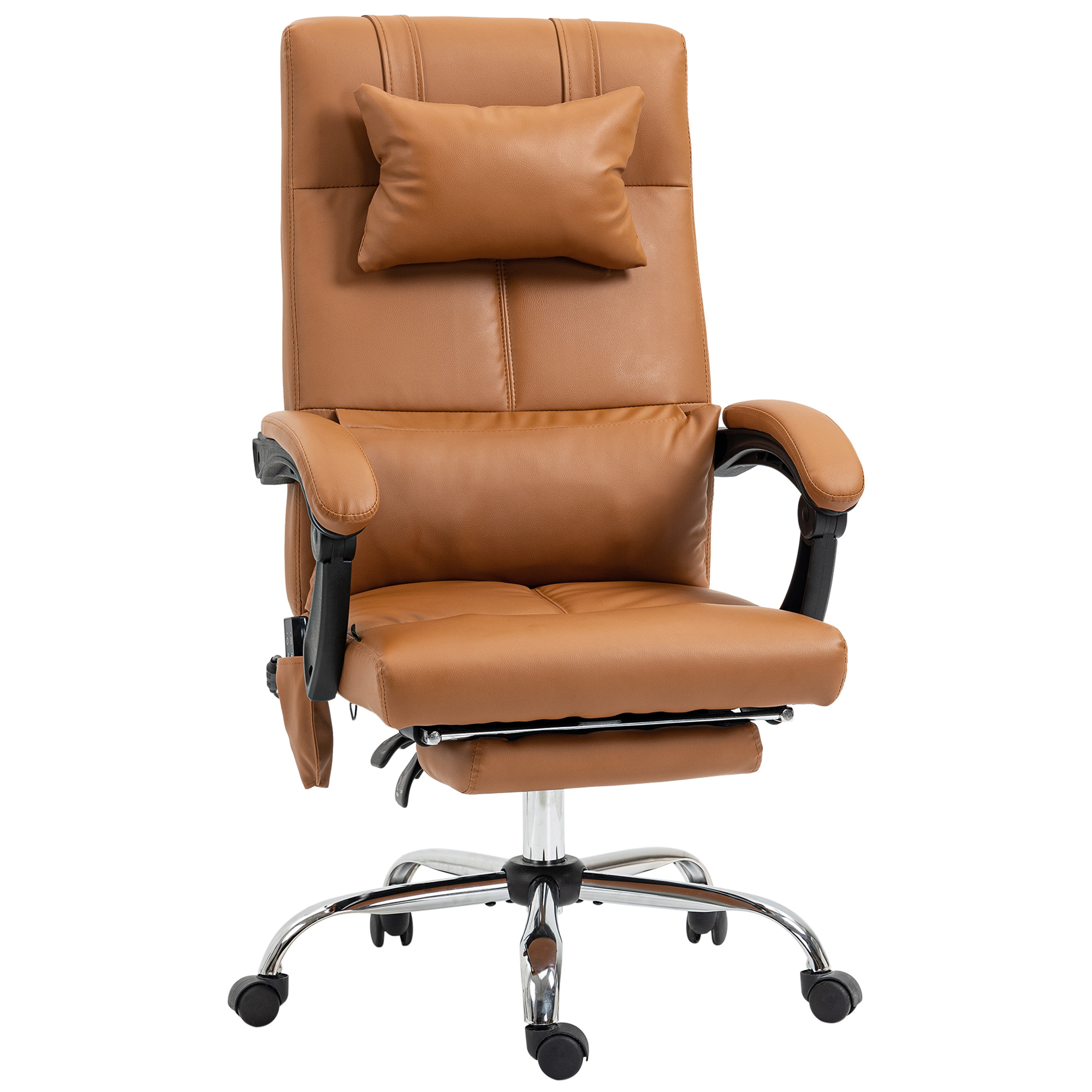 Vinsetto kontoritool massaažifunktsiooniga, ergonoomiline, 66x67x114-122 cm, heledapruun