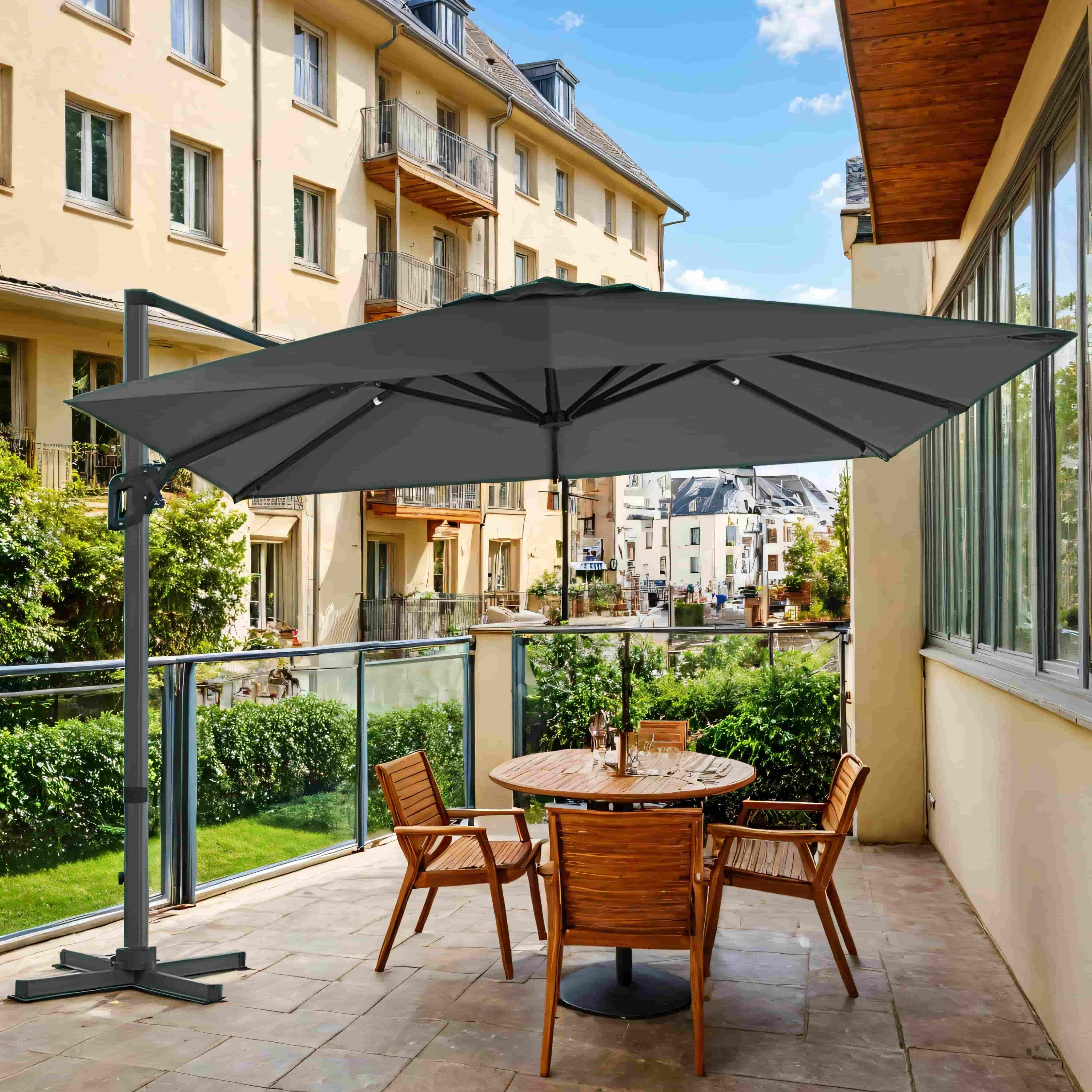 Päikesevari 290 x 290 cm, rippvari, aiavari