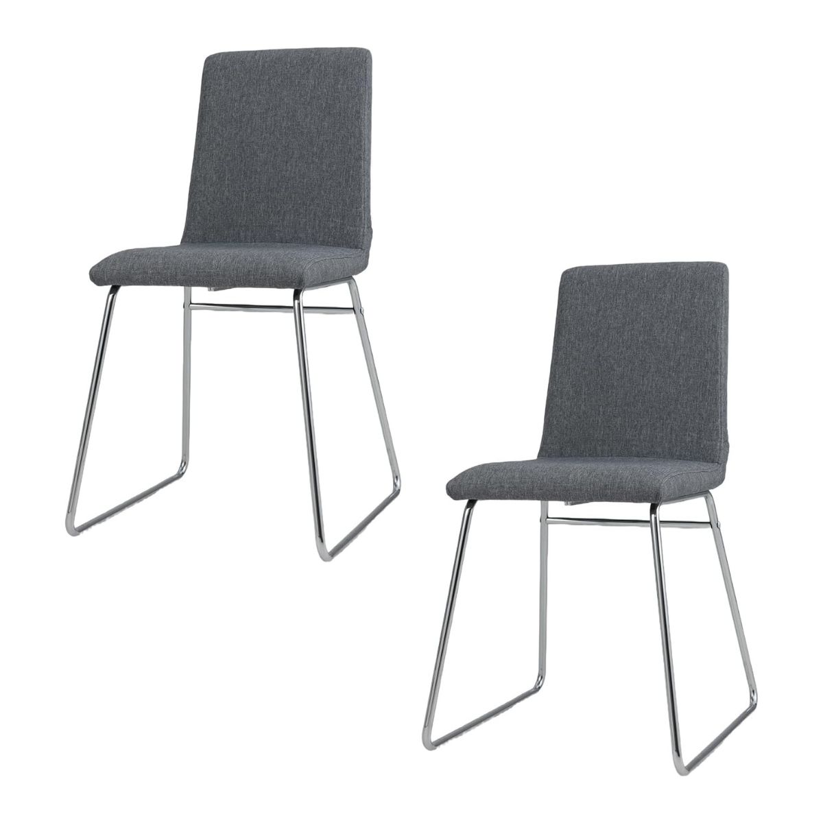 2-osaline söögitoolide komplekt kokkupandava seljatoe ja metallraamiga polsterdatud köögitool