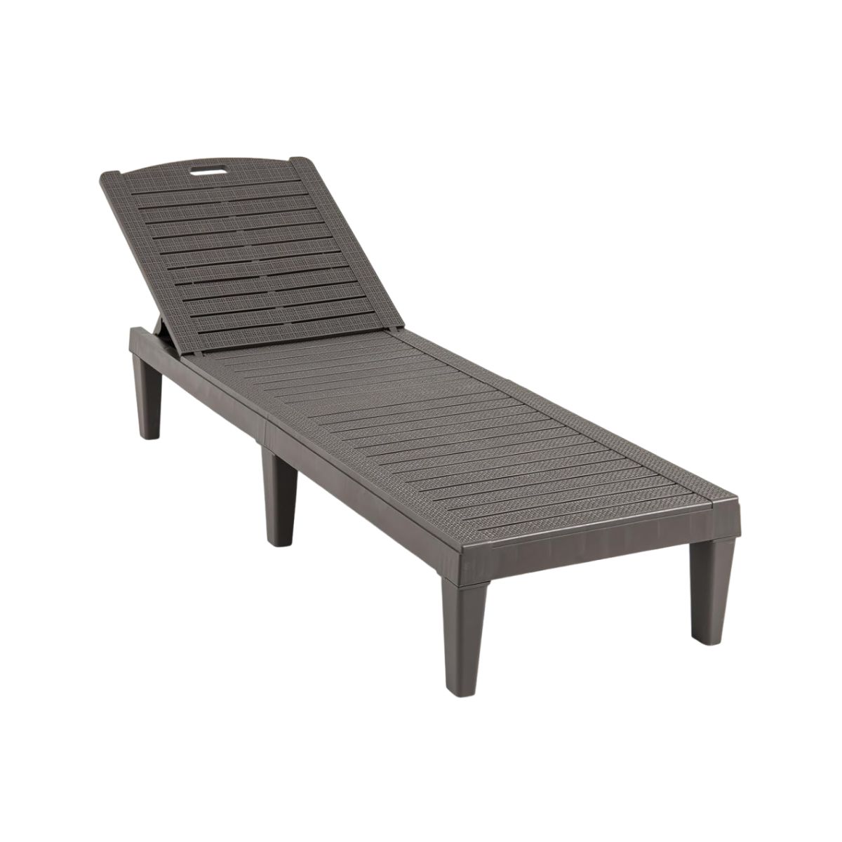 2-osaline lamamistoolide komplekt reguleeritava seljatoega plastikust ilmastikukindel aialaud pruun