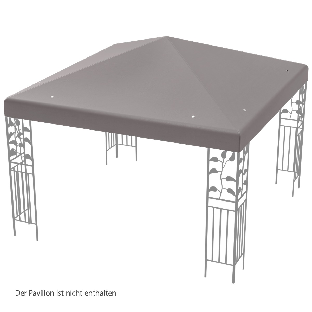 Paviljoni asenduskatus päikesekaitsekattega takjakinnitustega 300 x 300 cm hall