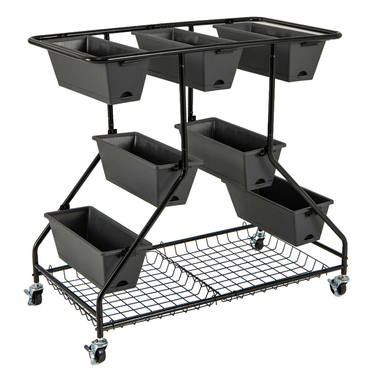 Vertikaalne aiapeenar 7 kastmepotiga