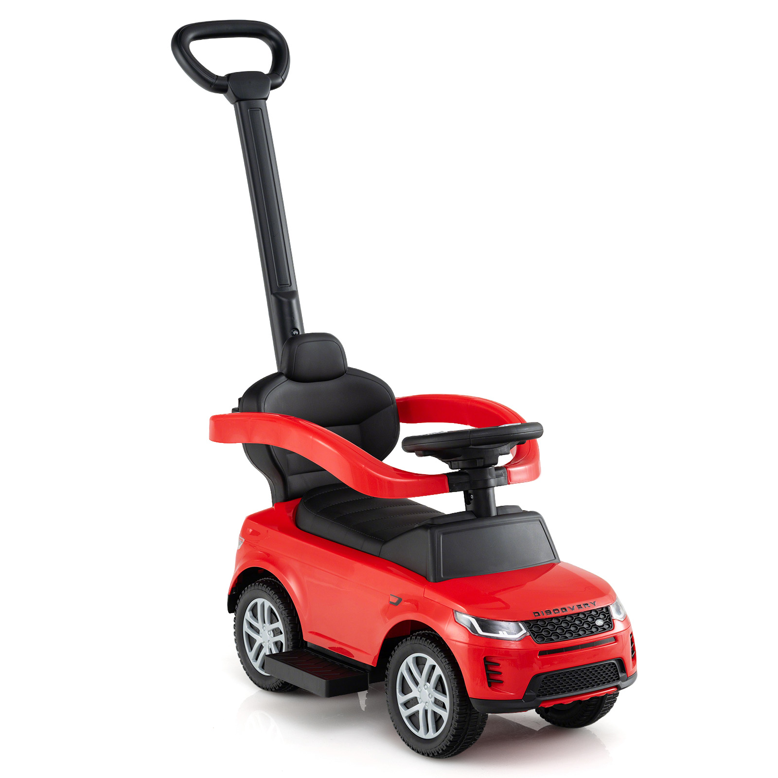 3-ühes tõukemasin land rover discovery, punane