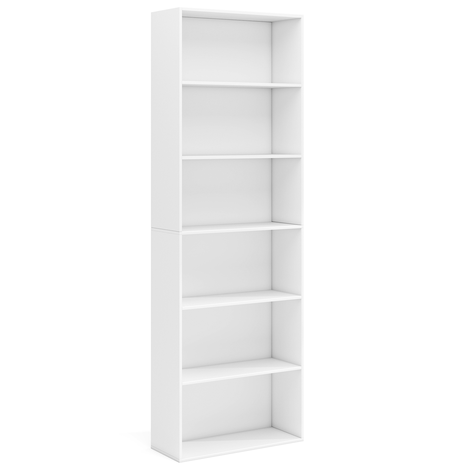 178 cm raamaturiiul kahe ümberminekuvastase komplektiga, eraldiseisev vitriin, valge