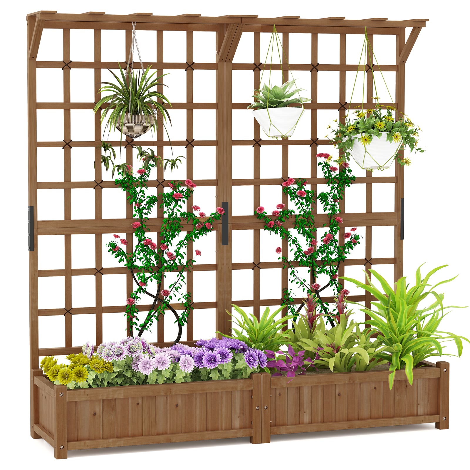 Suur tõstetud aedkast 183 cm, kohv