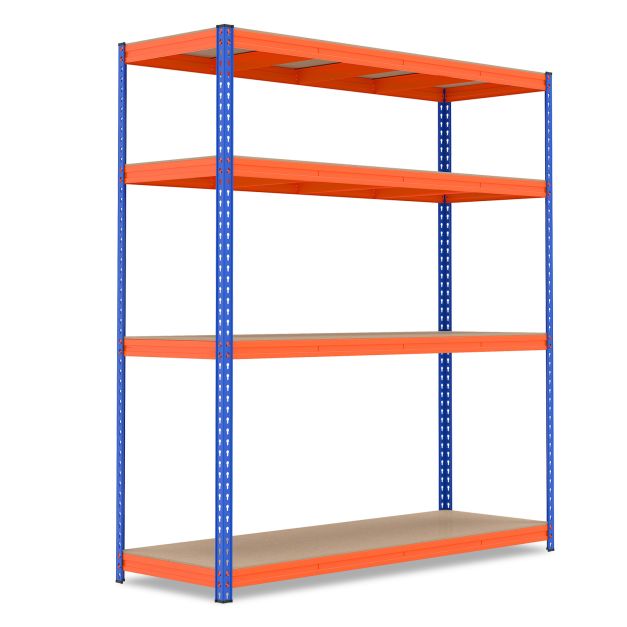 4-astmeline metallriiul reguleeritavate riiulitega, vastupidav riiul, kandevõime kuni 2400 kg