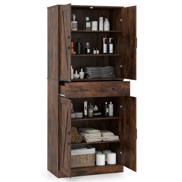 72-tolline kõrge moodne talumaja stiilis kapp nelja laudauksega - kohvik