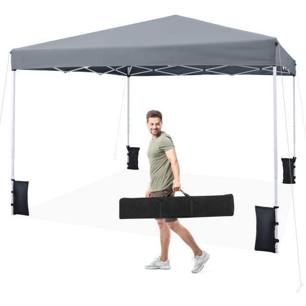 Pop-up aiatelk ja universaalne varjualune koos kandekoti ja 8 maavaiaga (3x3 m) hall