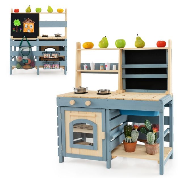 2 ühes välistingimustes kasutatav mudaköök metallkorvide ja hoiukotiga