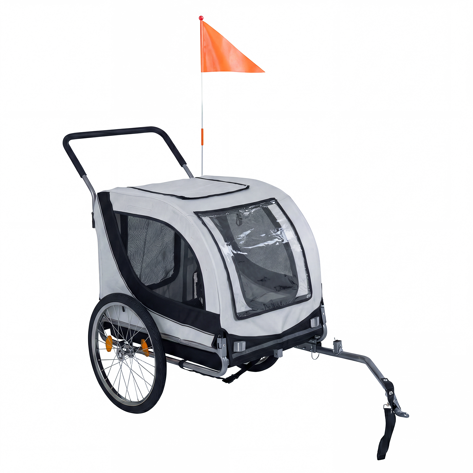 2-ühes koerajääraja jalgrattale valge