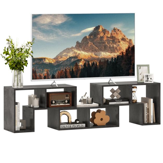 3-osaline teisendatav telerialus kuni 65-tollistele teleritele - hall