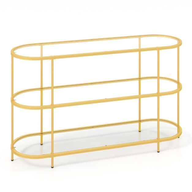 3-korruseline telerikapp telerilauale teleritele kuni 65 tolli kuldne 140 x 41 x 82 cm