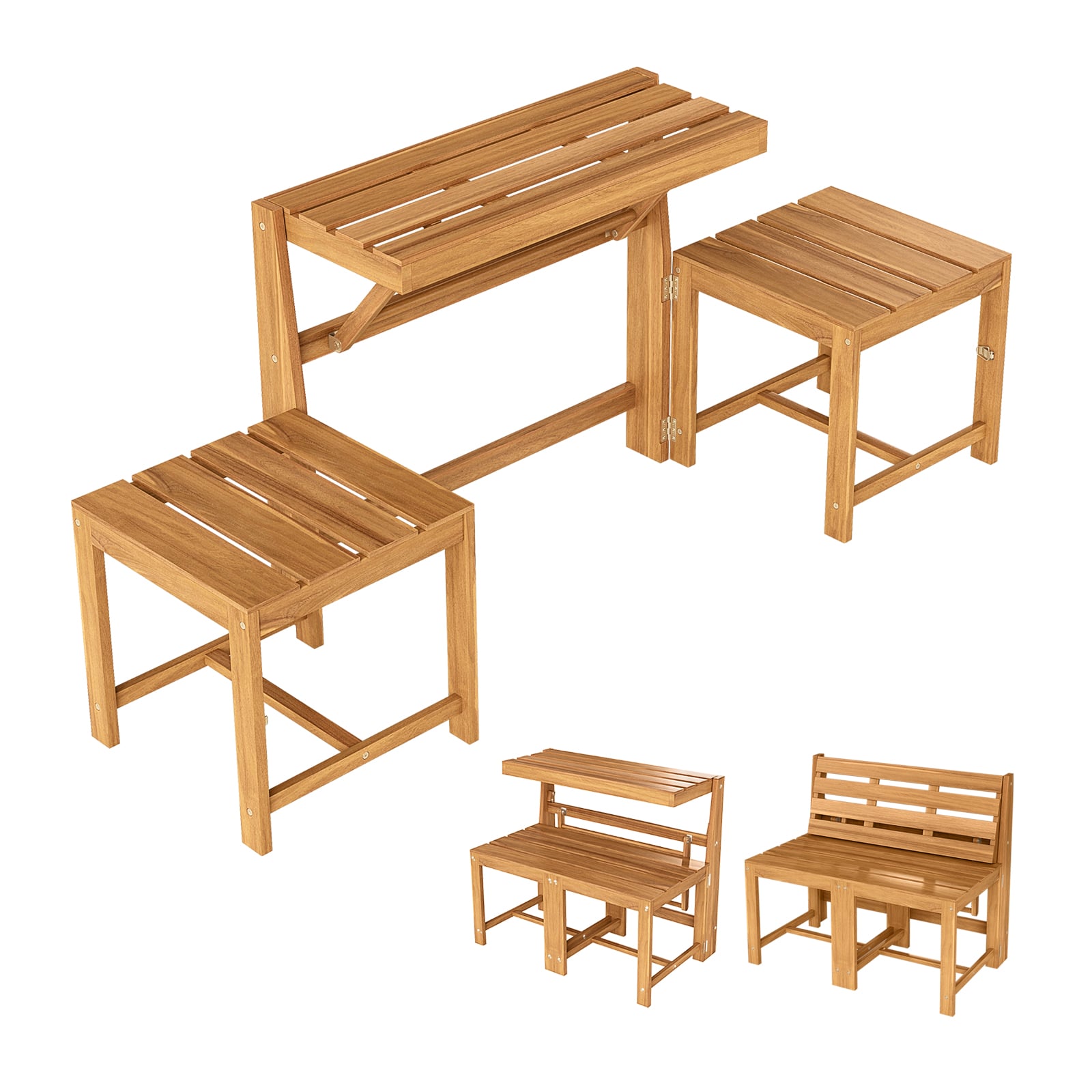 3-ühes välipink akatsiapuust