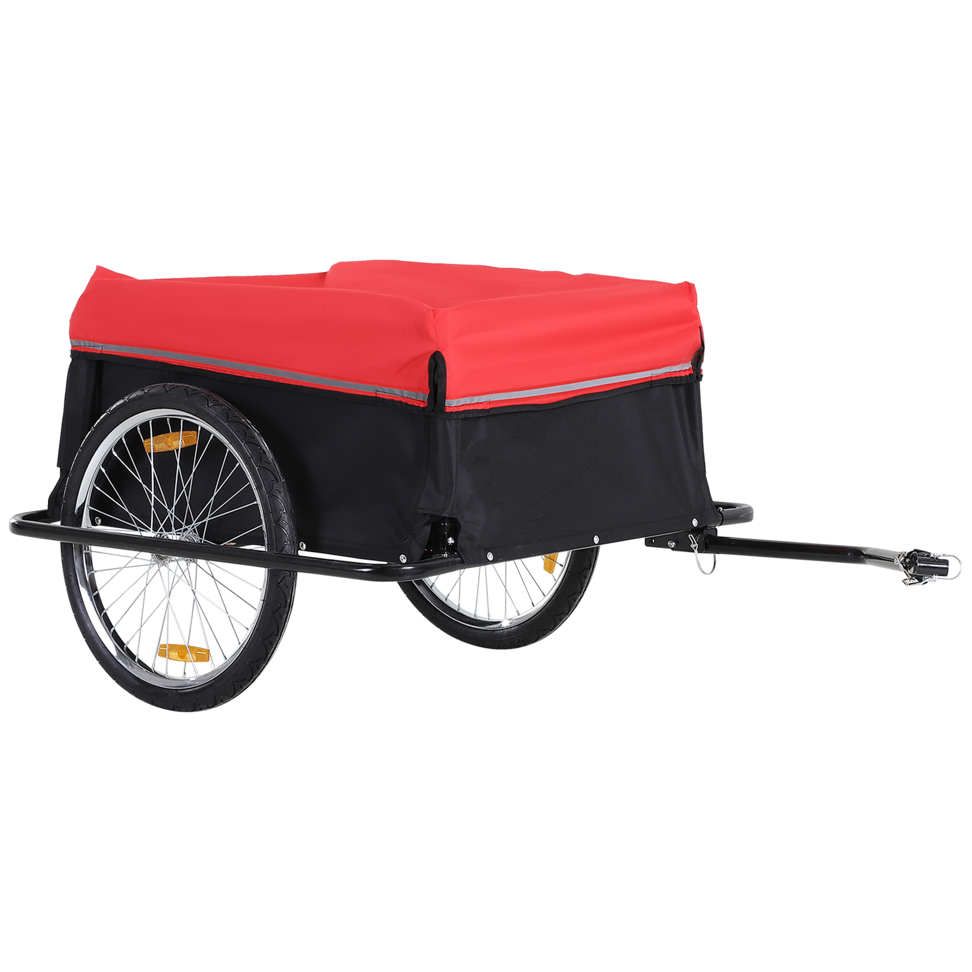 Kokkupandav jalgrattahaagis, kaubahaagis haakeseadmega, transpordihaagis kandevõimega kuni 40 kg, jalgrataste ja käsikärude transpordihaagis, 140 x 88 x 60 cm