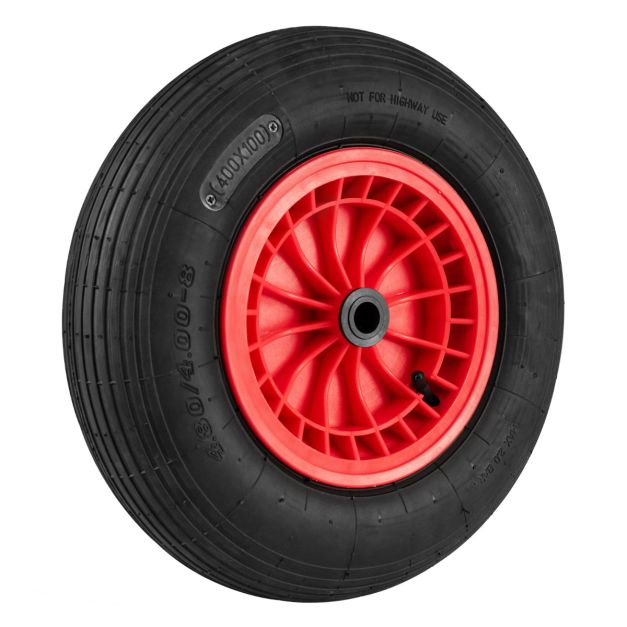Tugev ja vastupidav aiakäru ratas koos rehviga, integreeritud laagri ja keskmise rummuga kummiratas (ø 40 cm, laager 2 cm, rumm 8,8 cm)