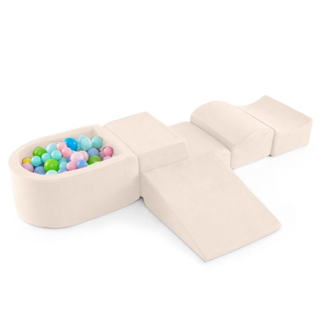 5-osaline pehme mängukomplekt, beež