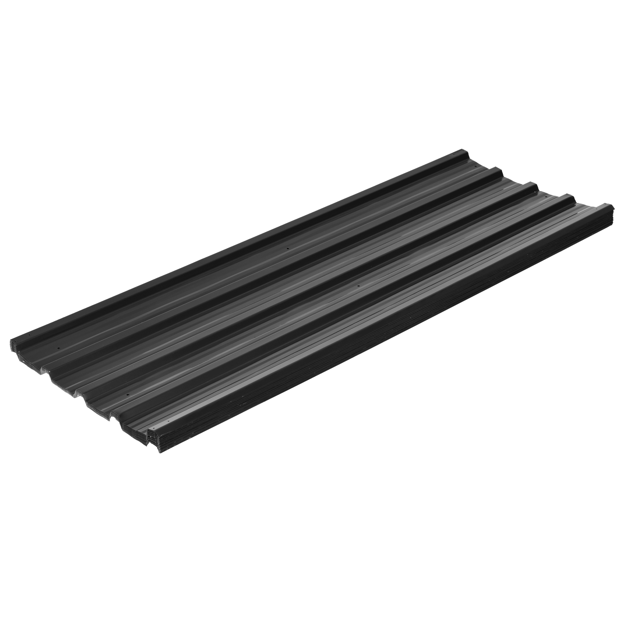 12 trapetsplekitükki 129x45cm 7m² Tsingitud katuseplekk 0,25 mm Ilmastikukindel profiilplekk Tumehall