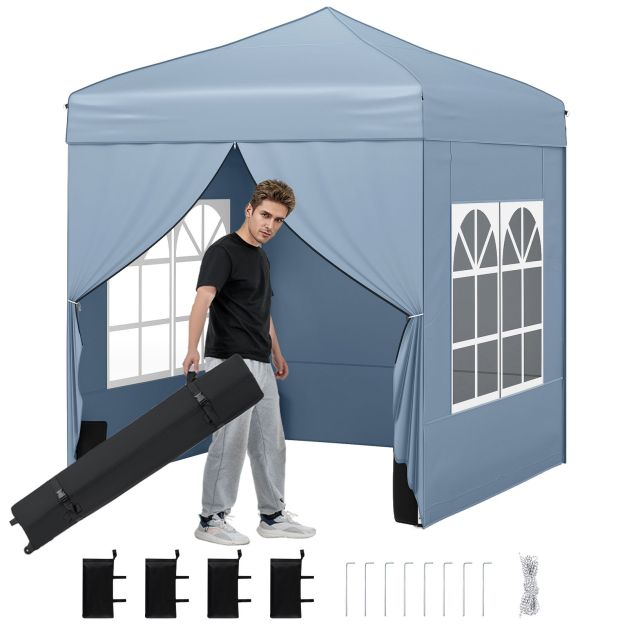 Ratastega transpordikoti ja 4 külgseinaga pop-up aiatelk ning varjualune (u 2x2 m) hall