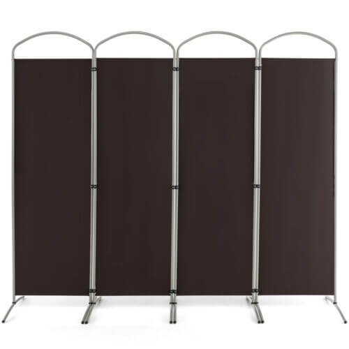 4-paneelne volditav ruumijaotur 188 cm pruun