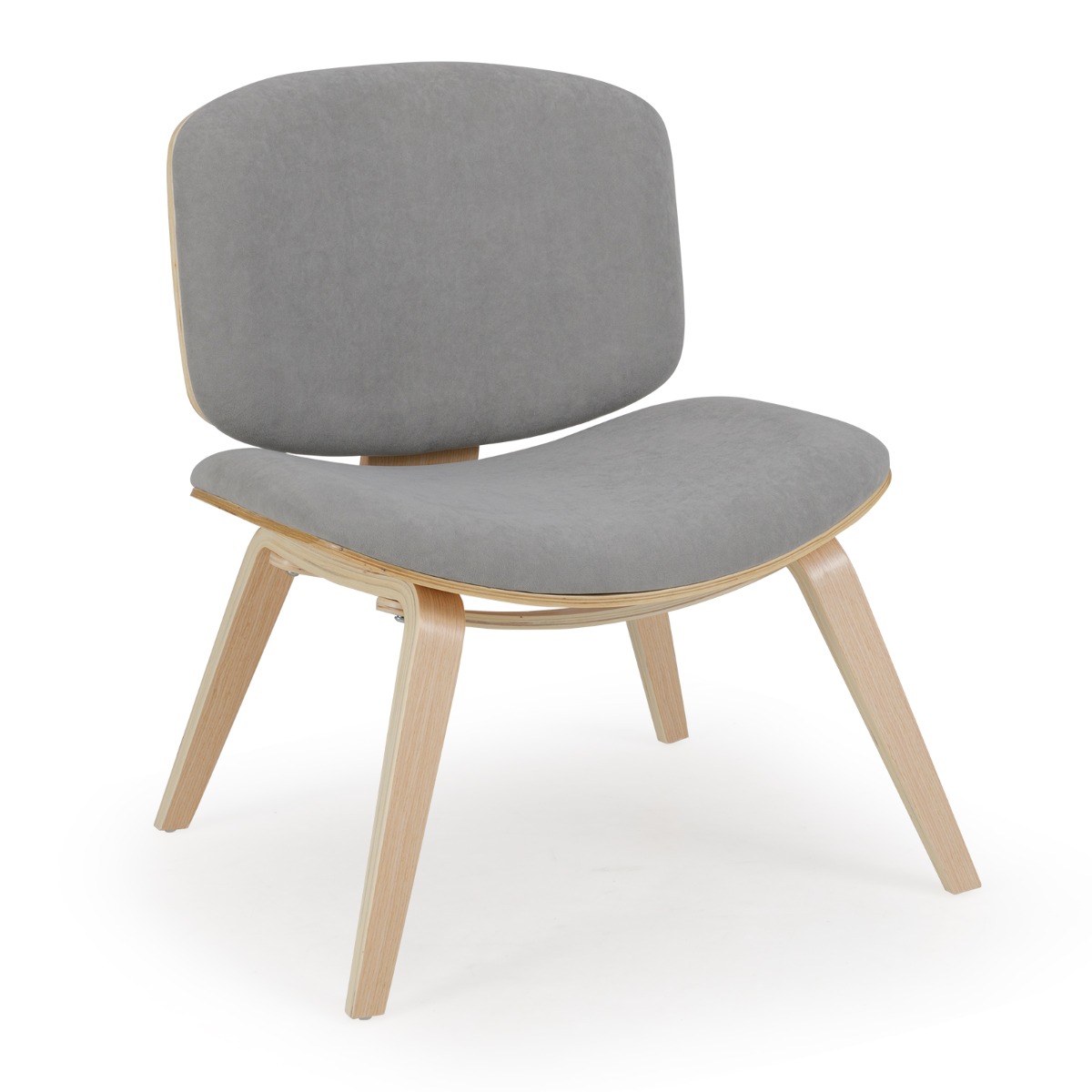 Moodne aktsenttool seljatoe ja polsterdatud istmega ruumisäästlik helehall puhketool