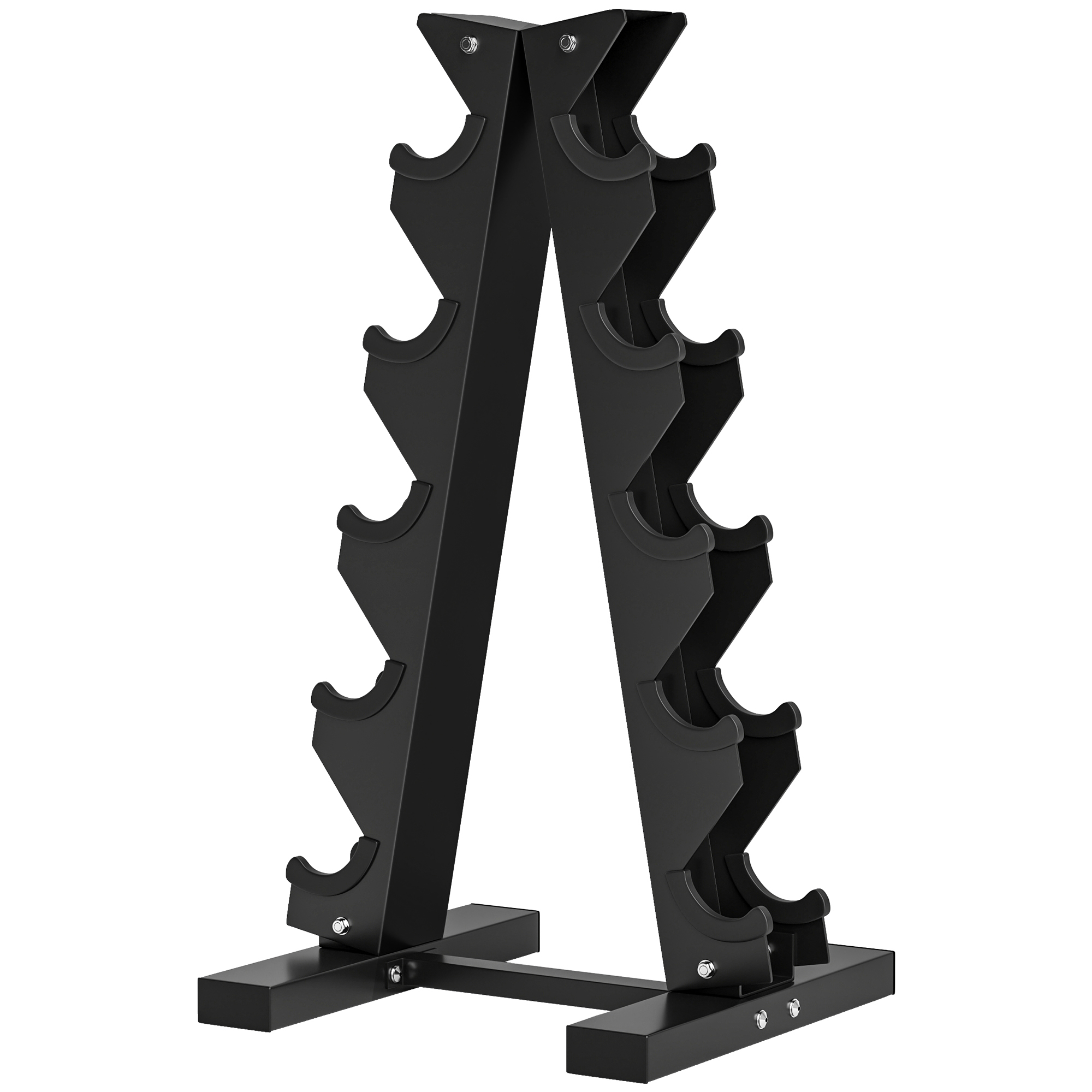 SPORTNOW hantlitehoidja 10 hantli jaoks, 5 taset, stabiilne terasraam, kuni 100 kg, must, 66 x 35 x 33 cm