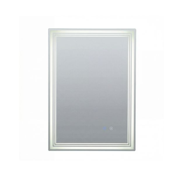 Puutetundliku juhtimise, sujuva hämardamise, mälufunktsiooni ja uduvastase süsteemiga LED-vannitopeegel (70 x 50 cm), hõbedane