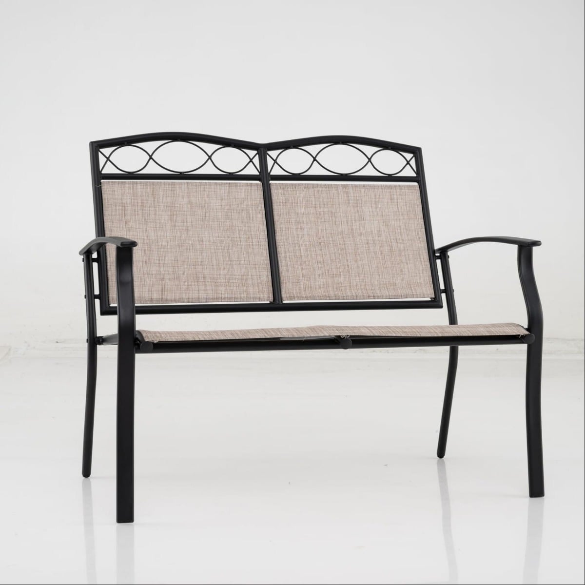 Ilmastikukindel aiapink kahele inimesele, õuepink, kandevõime kuni 300 kg, riidest rõdupink