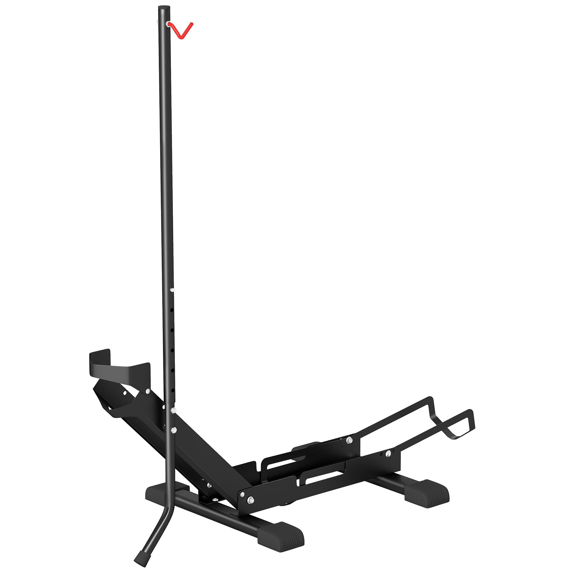 Terasest jalgrattahoidik jalgratastele, jalgrattahoidik 80 mm rehvilaiusele, 75 x 41 x 81K cm, must