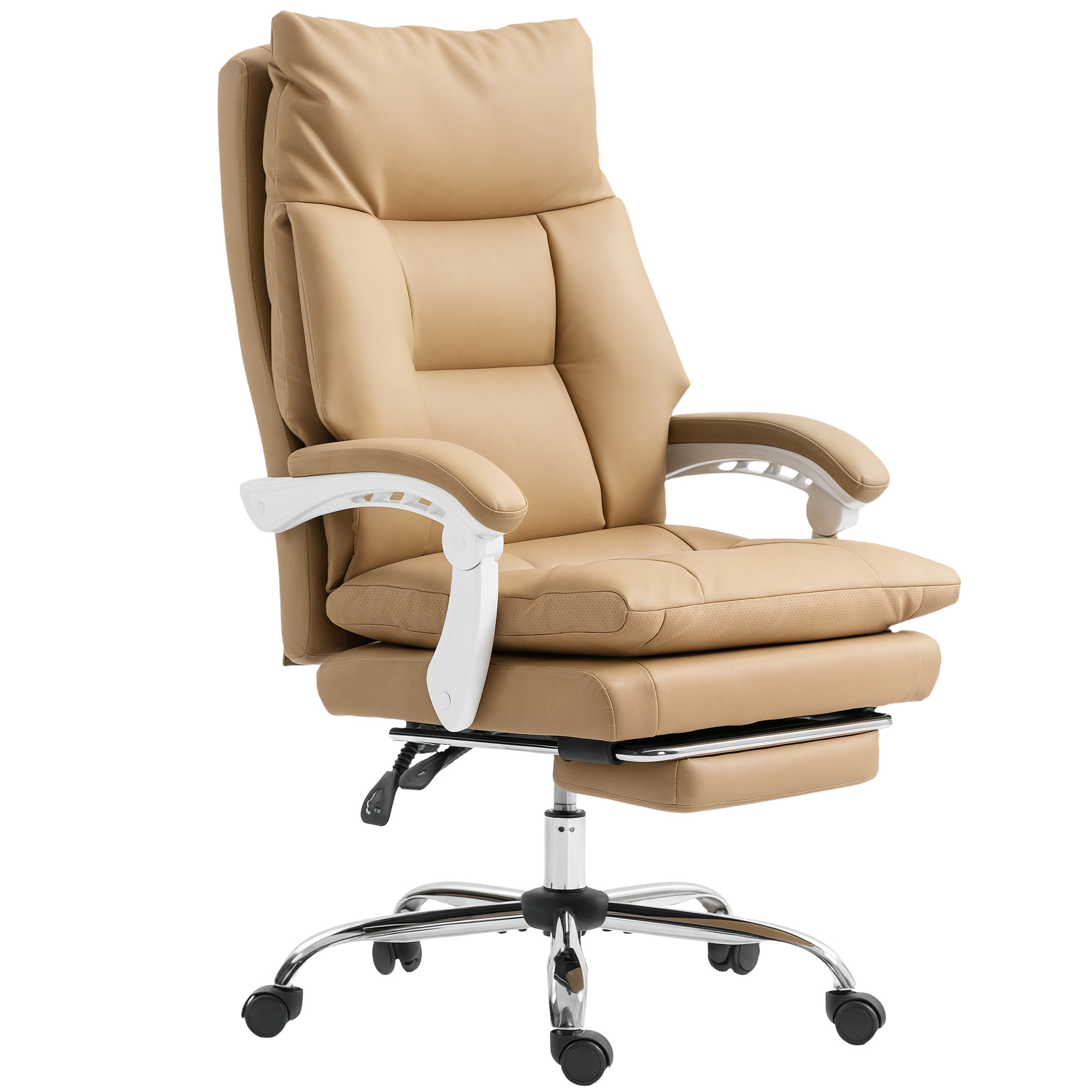 Kontoritool, ergonoomiline lauatool nimmetoe ja jalatoega, helepruun