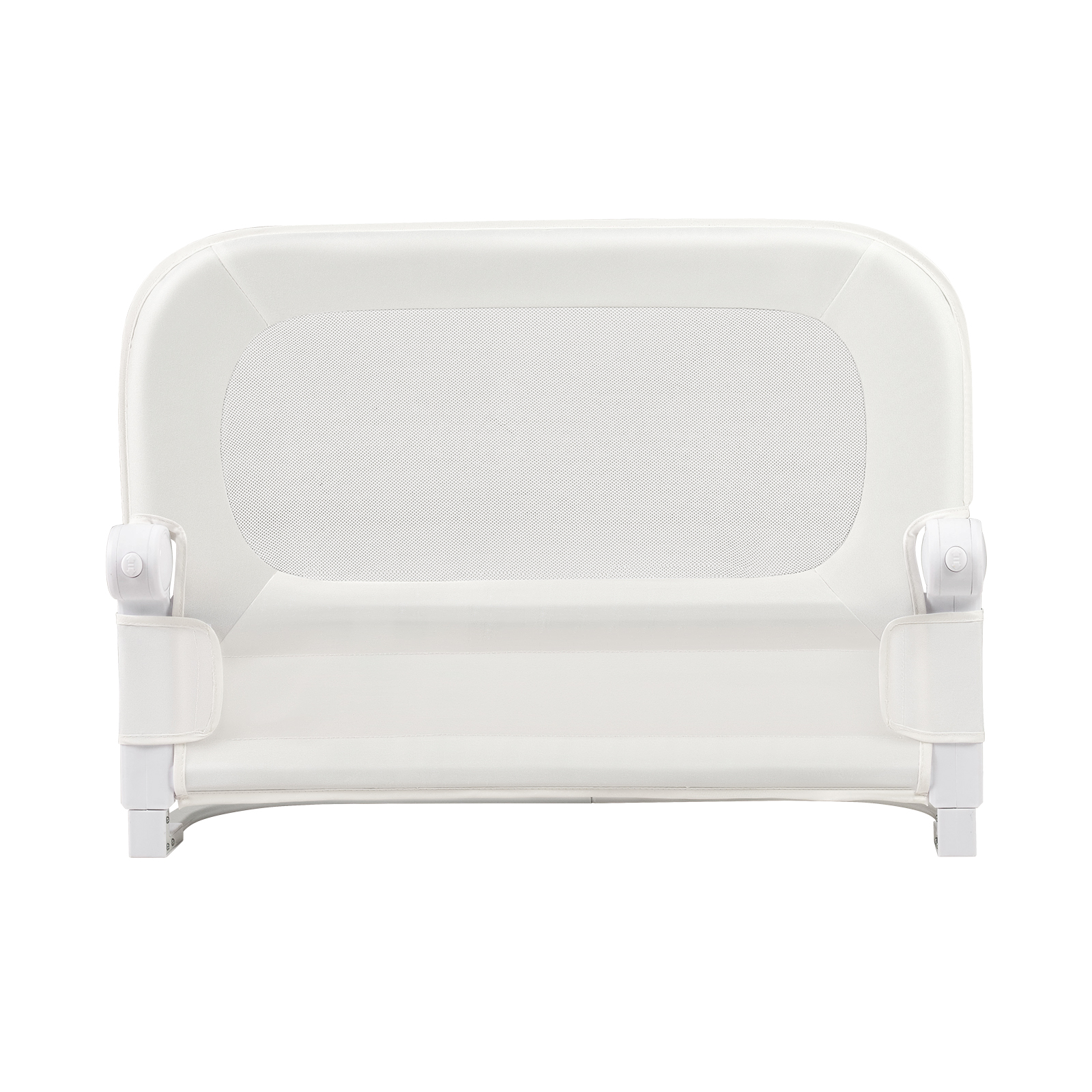 80 x 60 cm kokkupandav voodipiire eemaldatava Oxford-katte ja rihmaga, voodikaitsepiire valge