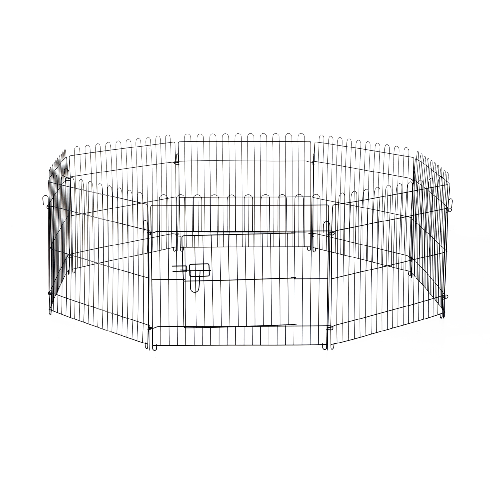 Kutsika mänguaedik, 8-osaline komplekt, kutsikate jooksuala 8 võrgust paneeliga, uks, kaitsekate, 61 cm kõrge, kutsikate mänguaedik lemmikloomadele (koer, kass, kutsikas), sise- ja välistingimustes kasutatav mänguaedik