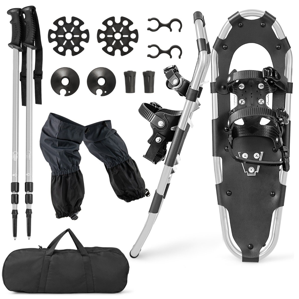 4-ühes lumekingade komplekt topeltkinnitusega 78 cm hõbedased lumekingad