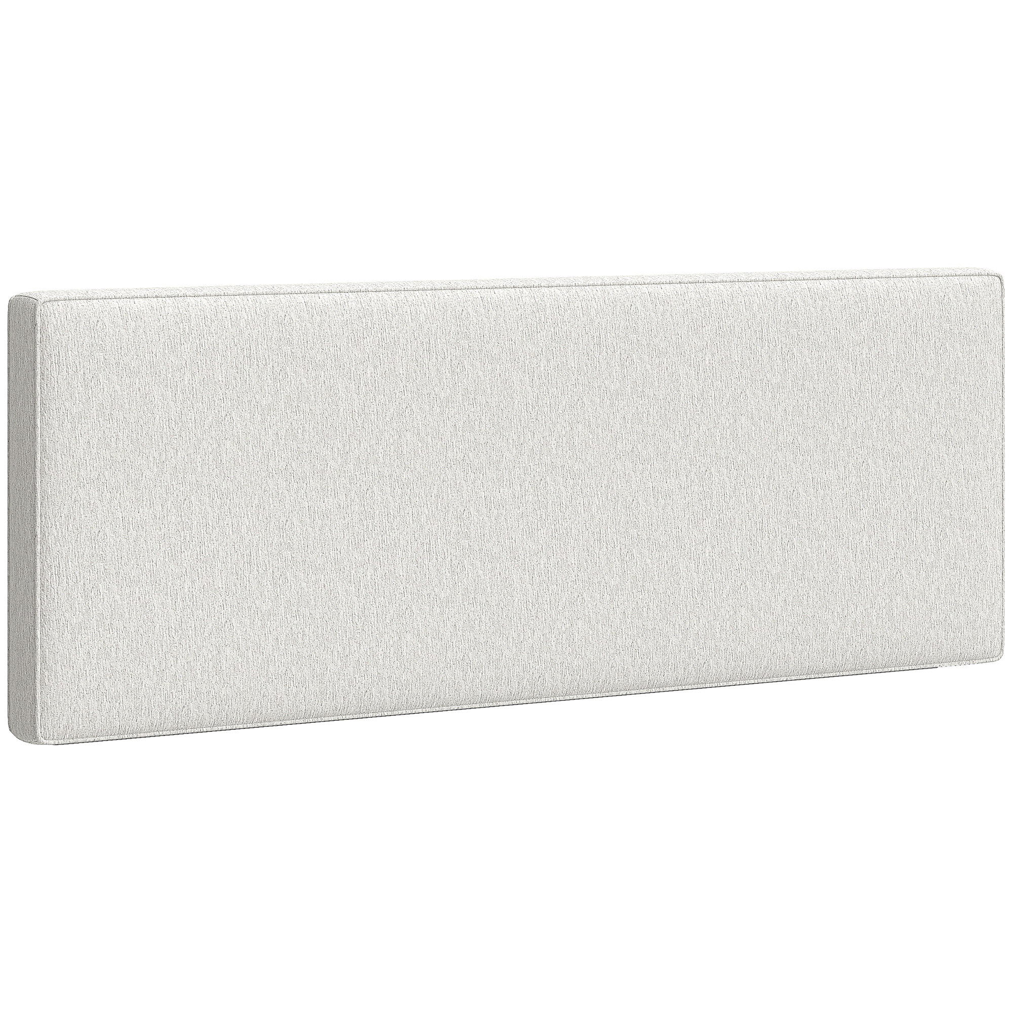 Seinale kinnitatav voodipeats, 160 x 10 x 60 cm, kangaga kate, kreemvalge