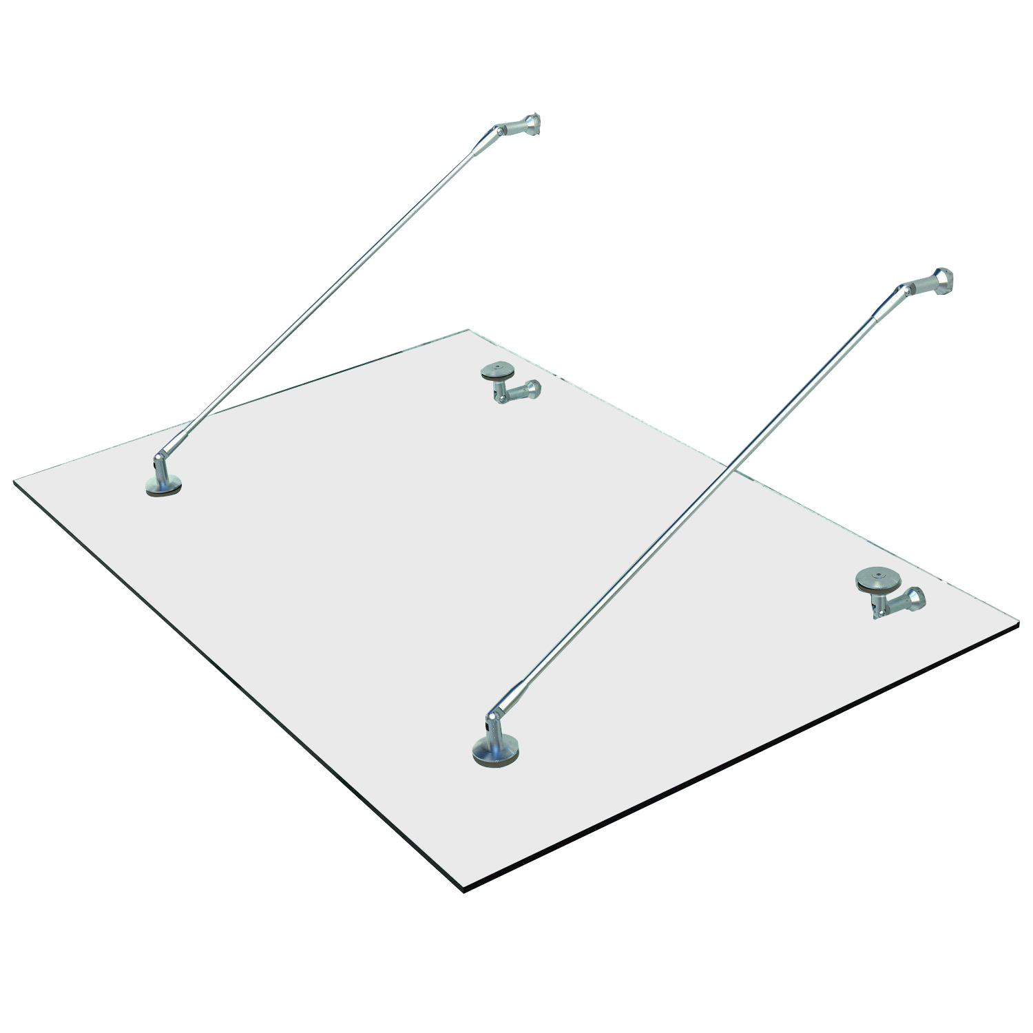 Klaasist varikatus, ukse varikatus, karastatud klaas, 304 roostevaba teras, läbipaistev klaas, 150 x 90 cm