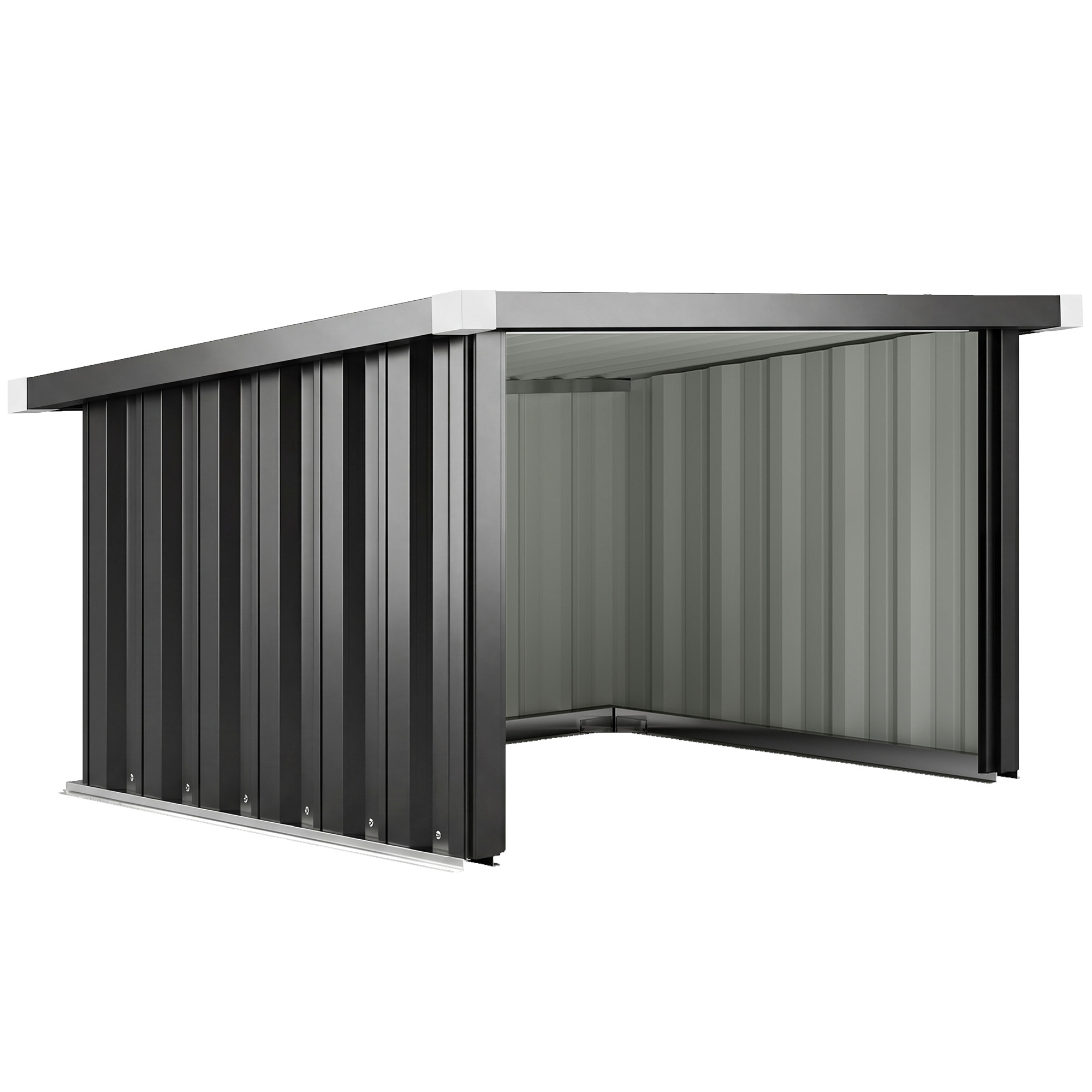 Robotmuruniiduki garaaž, terasest, 108 x 86 x 62,5 cm, katuse ja kaitseservaga, tsingitud terasest