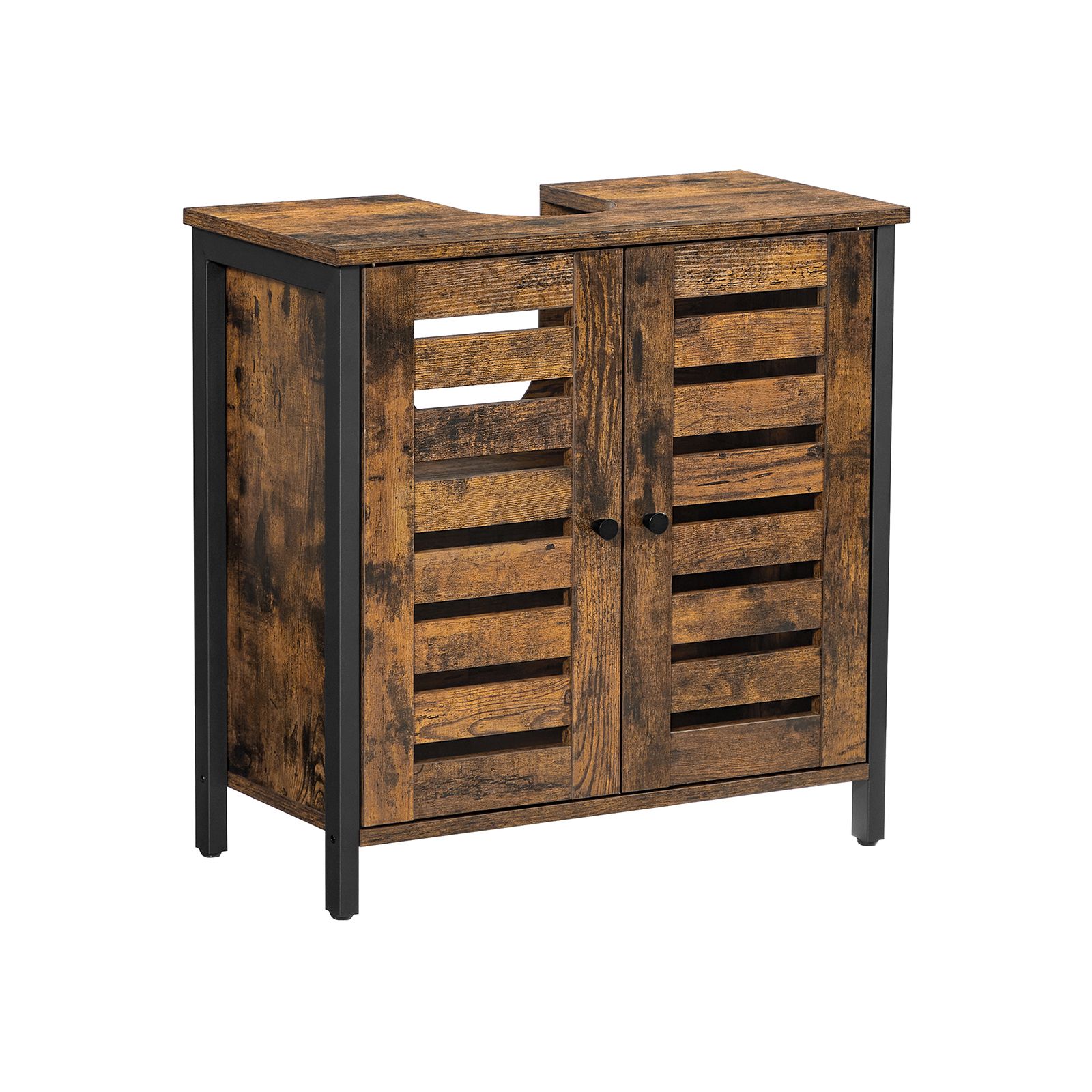 Vannitoakapp vintagepruun-must