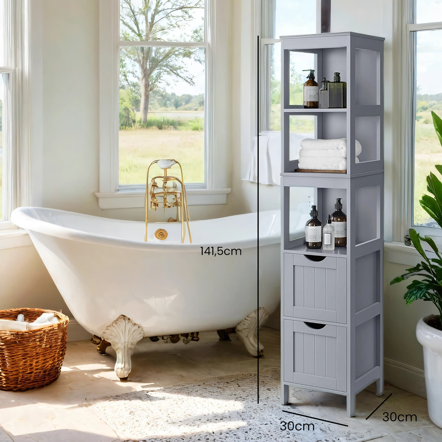 Vannitoakapp, eraldiseisev kapp, vannitoamööbel