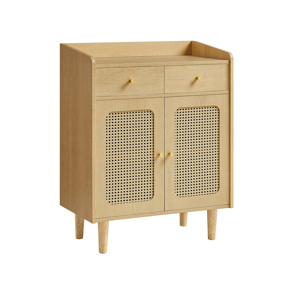 BOHOVEN kollektsioon - Kummut rotangi imitatsiooniga ustega, boheemlaslikus stiilis, beež tamm