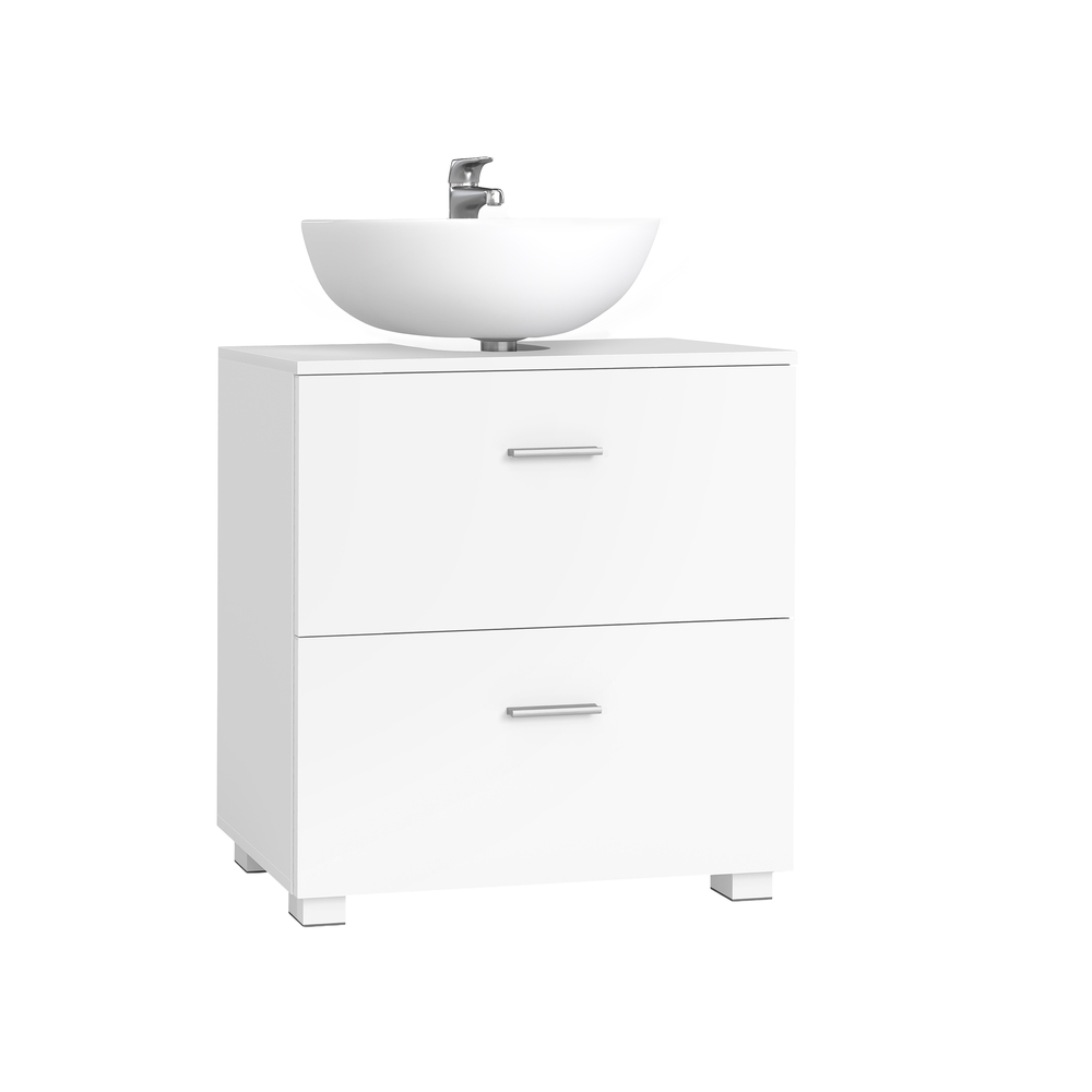 CUSTOS kollektsioon - Valamukapp 30 x 60 x 63,8 cm 2 suure sahtliga, pilvevalge