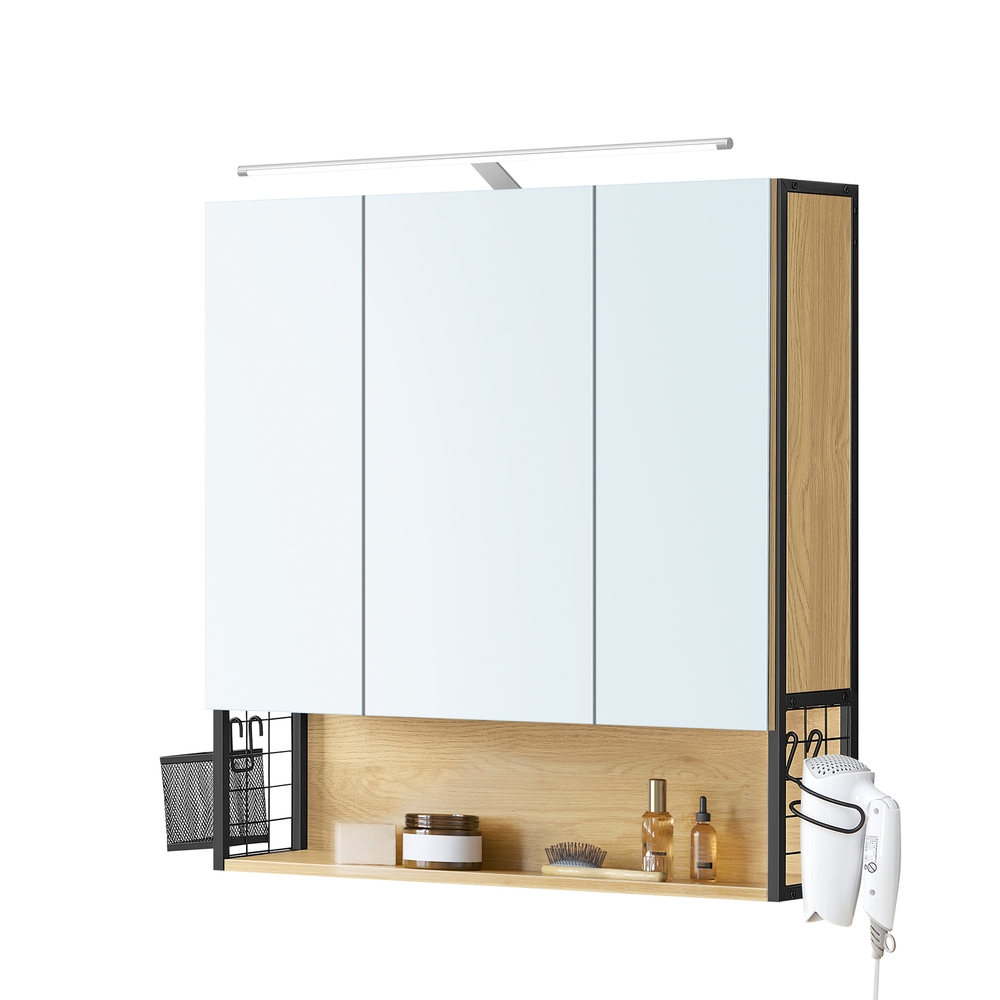 Vannitoa kapp LED-valgustusega, 14,5 x 70 x 70 cm