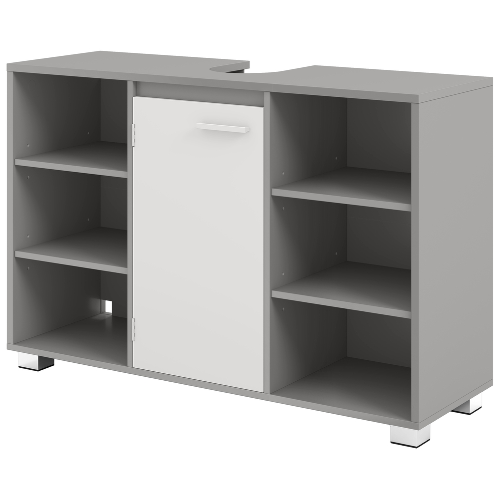 Vannitoa kapp, kraanikauss, reguleeritavate riiulite ja jalgadega