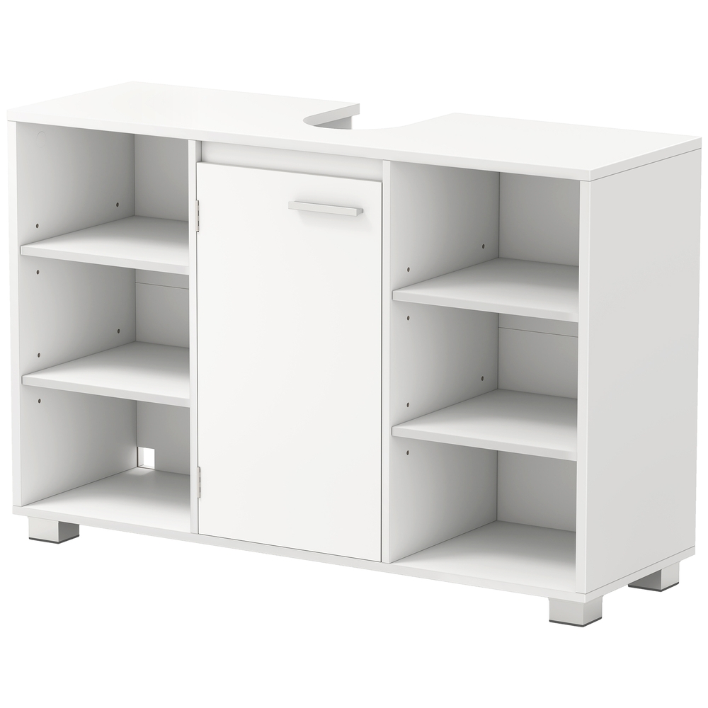 Vannitoa kapp, kraanikauss, reguleeritavate riiulite ja jalgadega