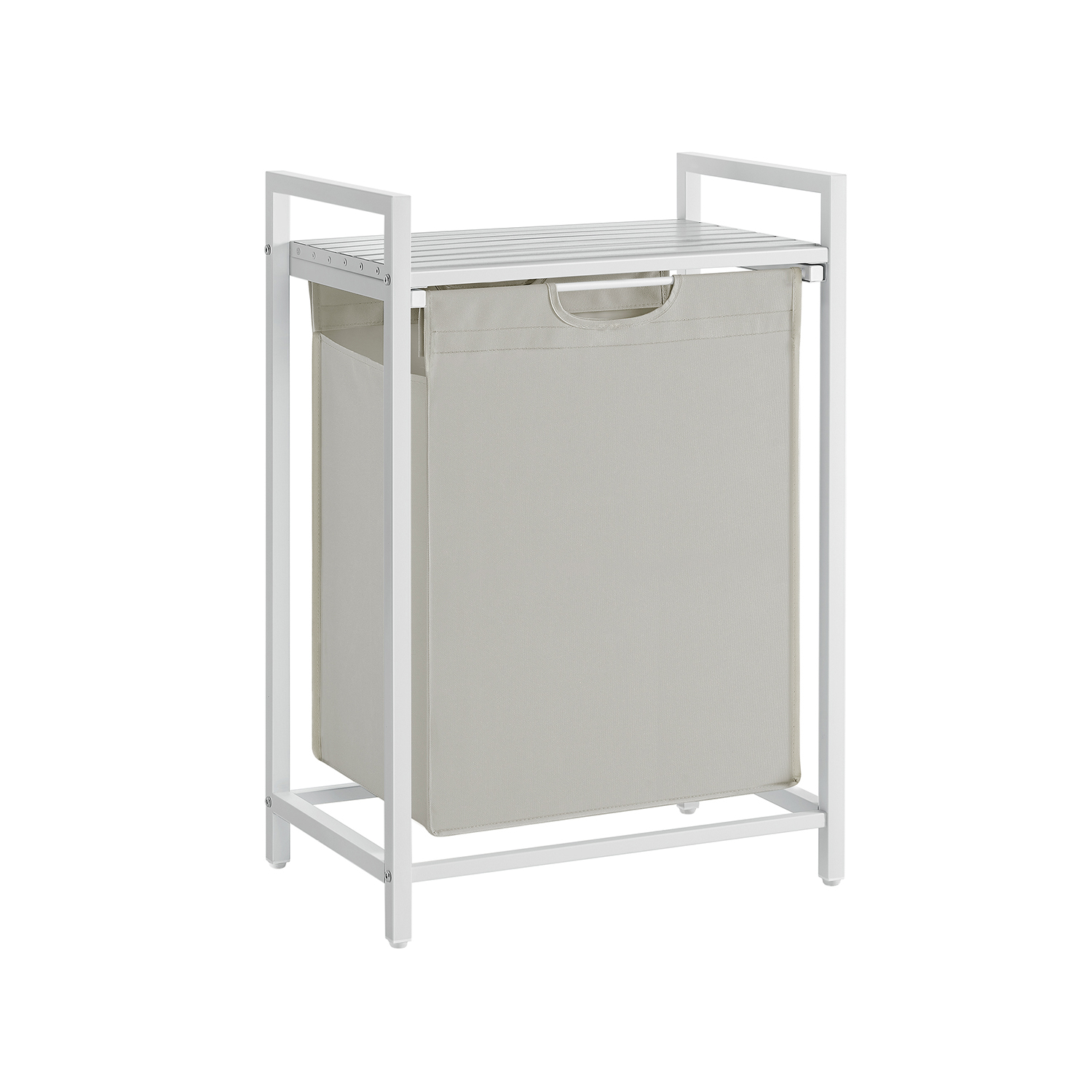 Pesukorv ja pesusorteerija, 2 eemaldatava Oxford-kangast kotiga (2 x 46 l), metallraam, 73 x 33 x 72 cm