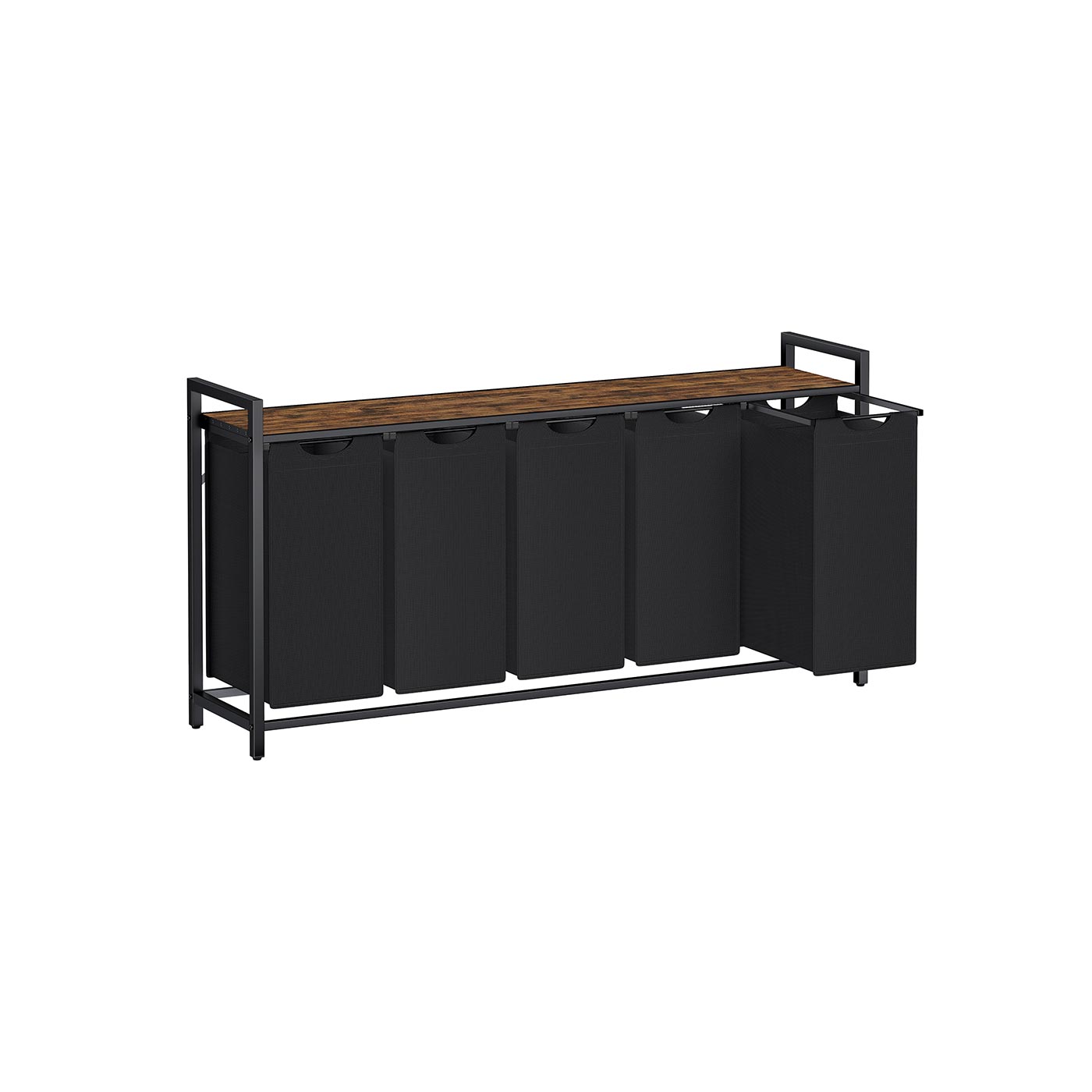 Oxford-kangast riiuliga pesukorv