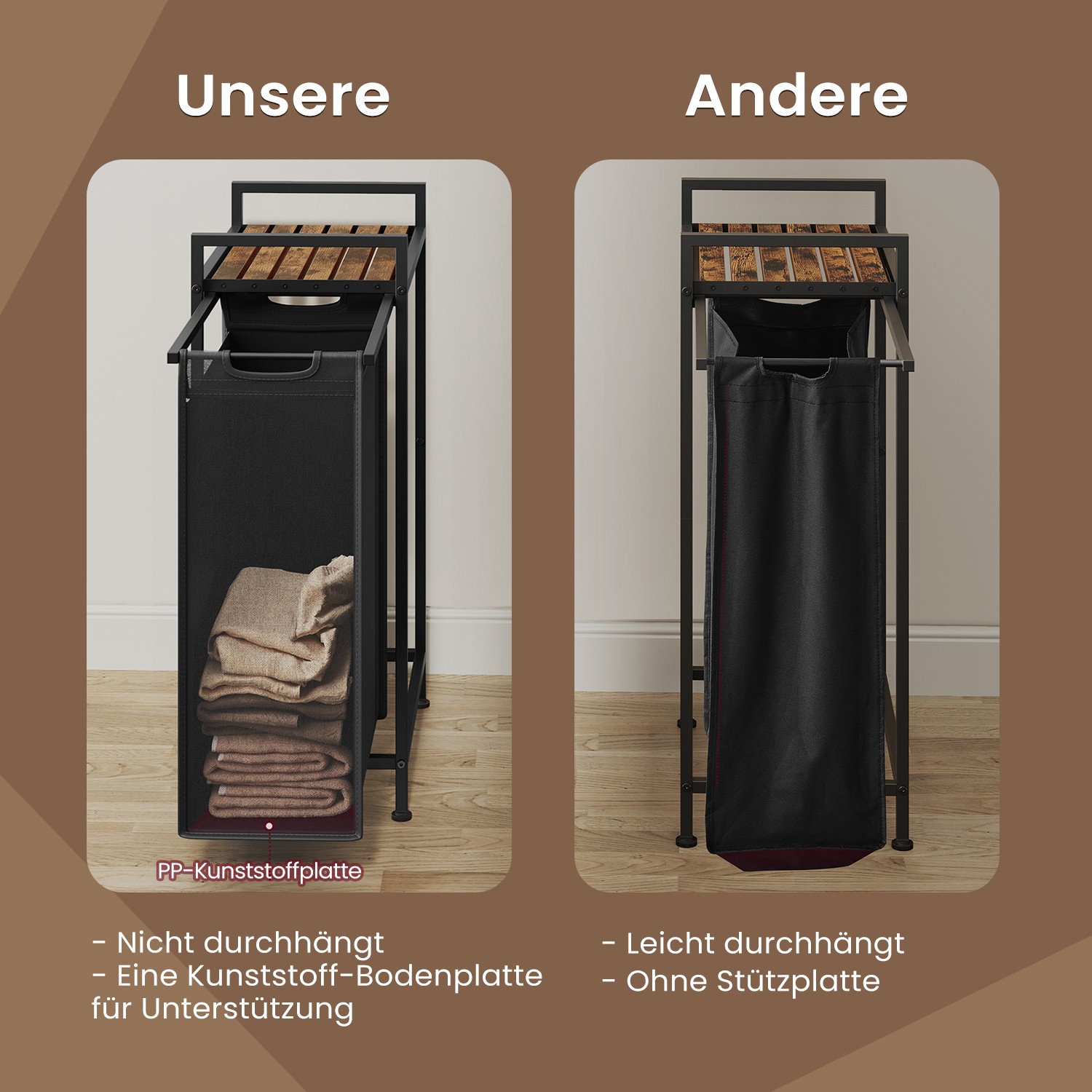 Pesukorv, pesukoguja riiuliga, pesukott