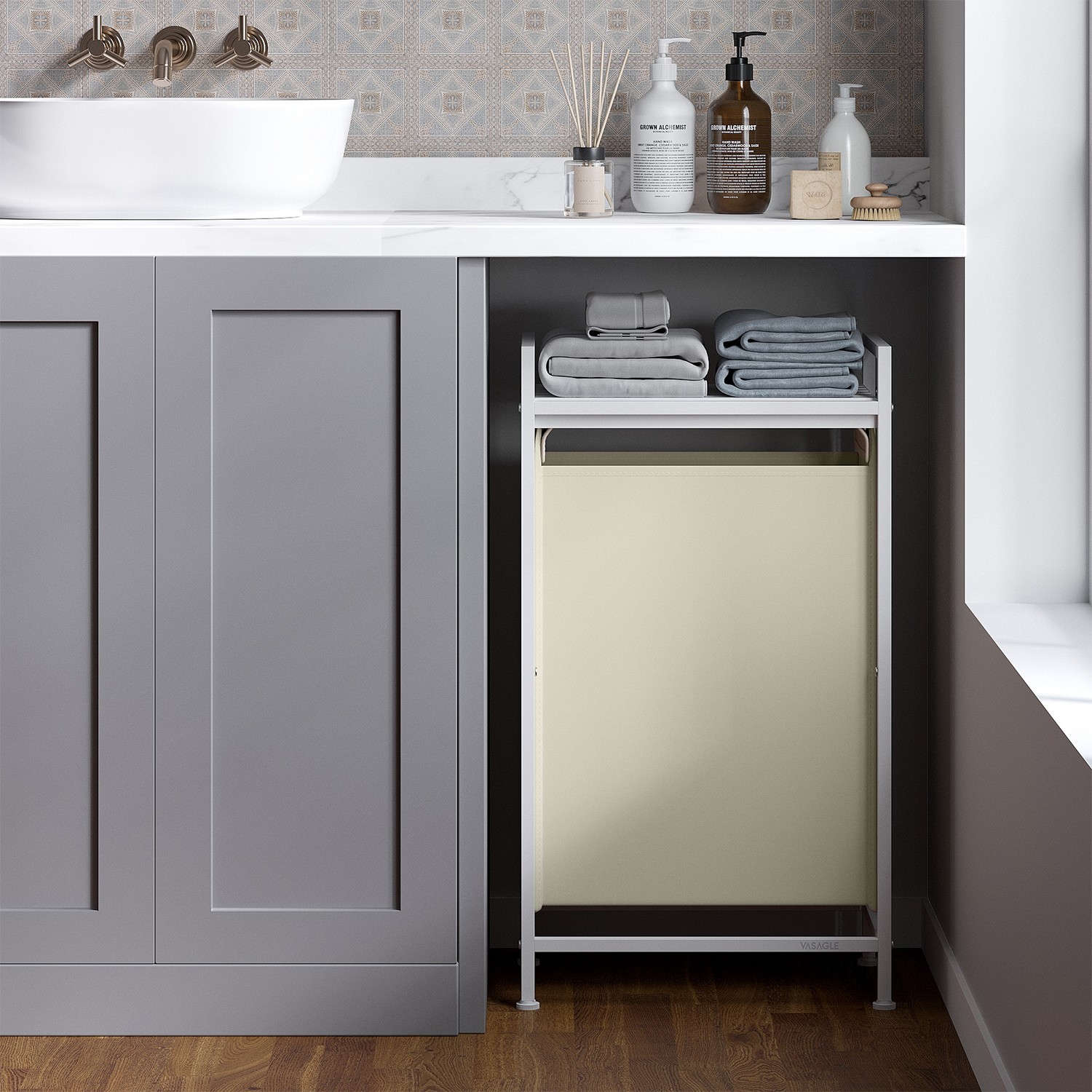 Pesukorv, pesukoguja riiuliga, pesukott